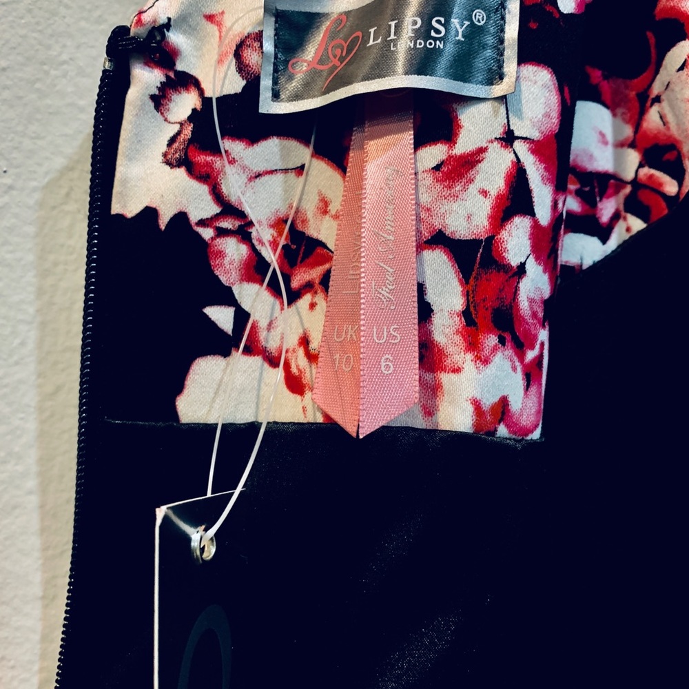 Lipsy london dress NWT Size 6 Floral Print Sheath - Picture 3 of 3